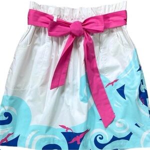 Lilly Pulitzer Cream Skirt with Pink Label